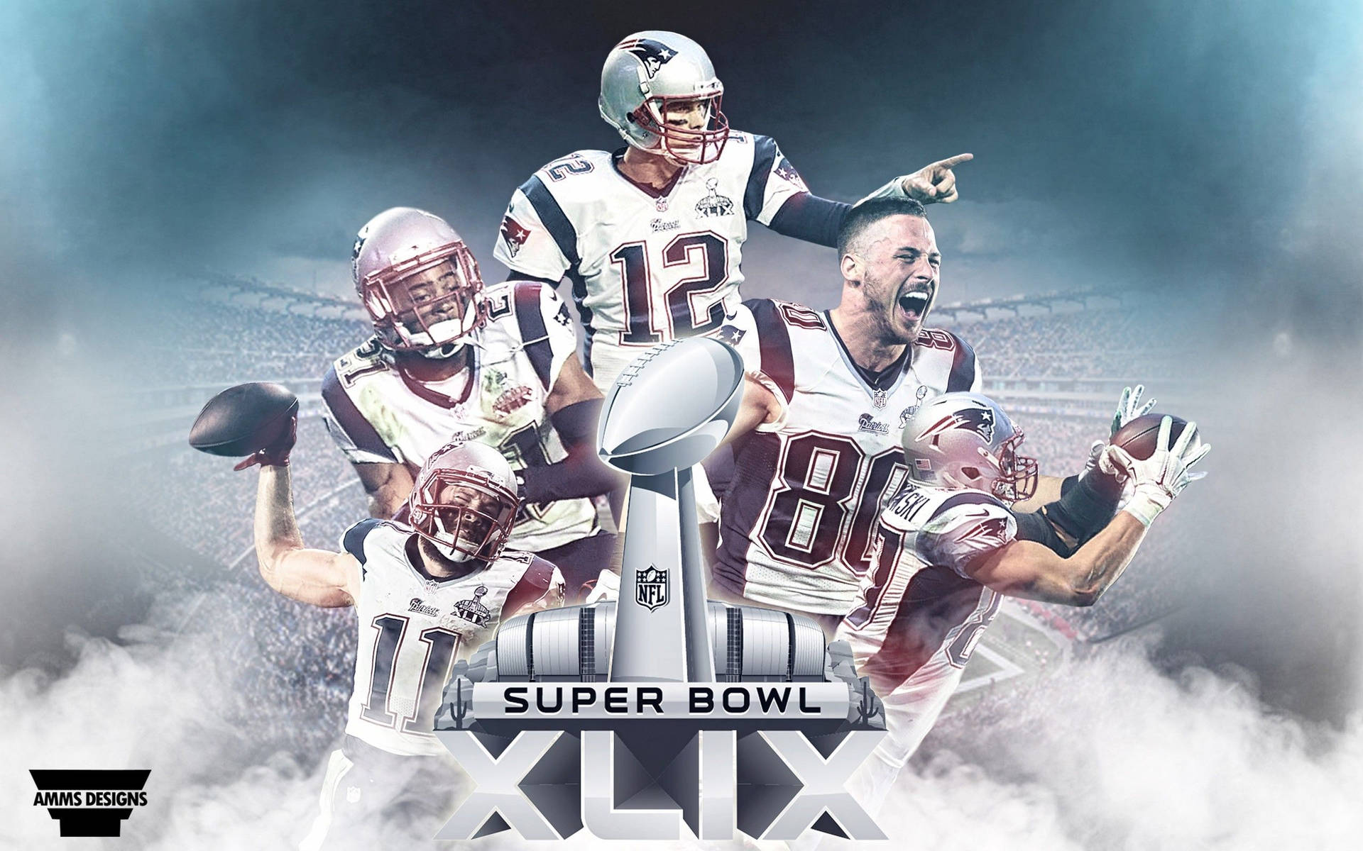 White Patriots Super Bowl Xlix Background