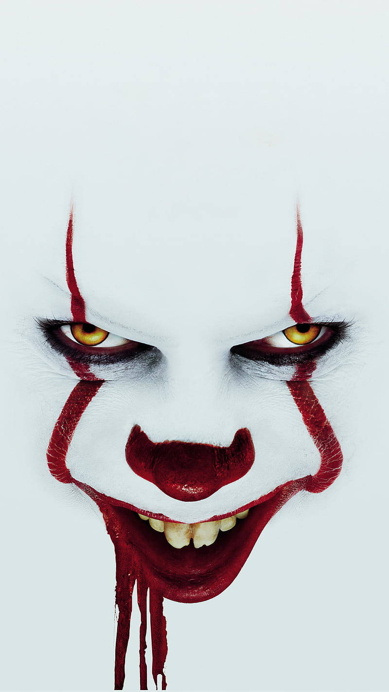 White Pennywise Horror Phone Background