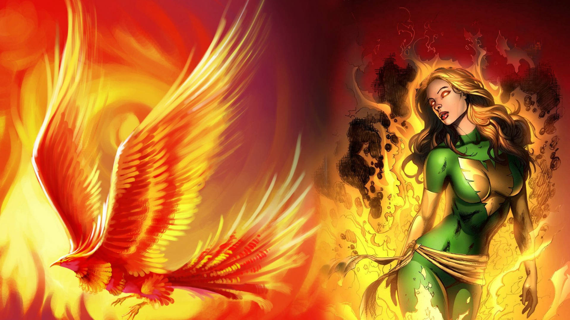White Phoenix Jean Grey Mutant Background