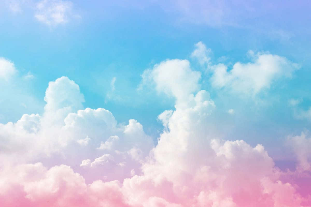 White Pink Cotton Candy Background