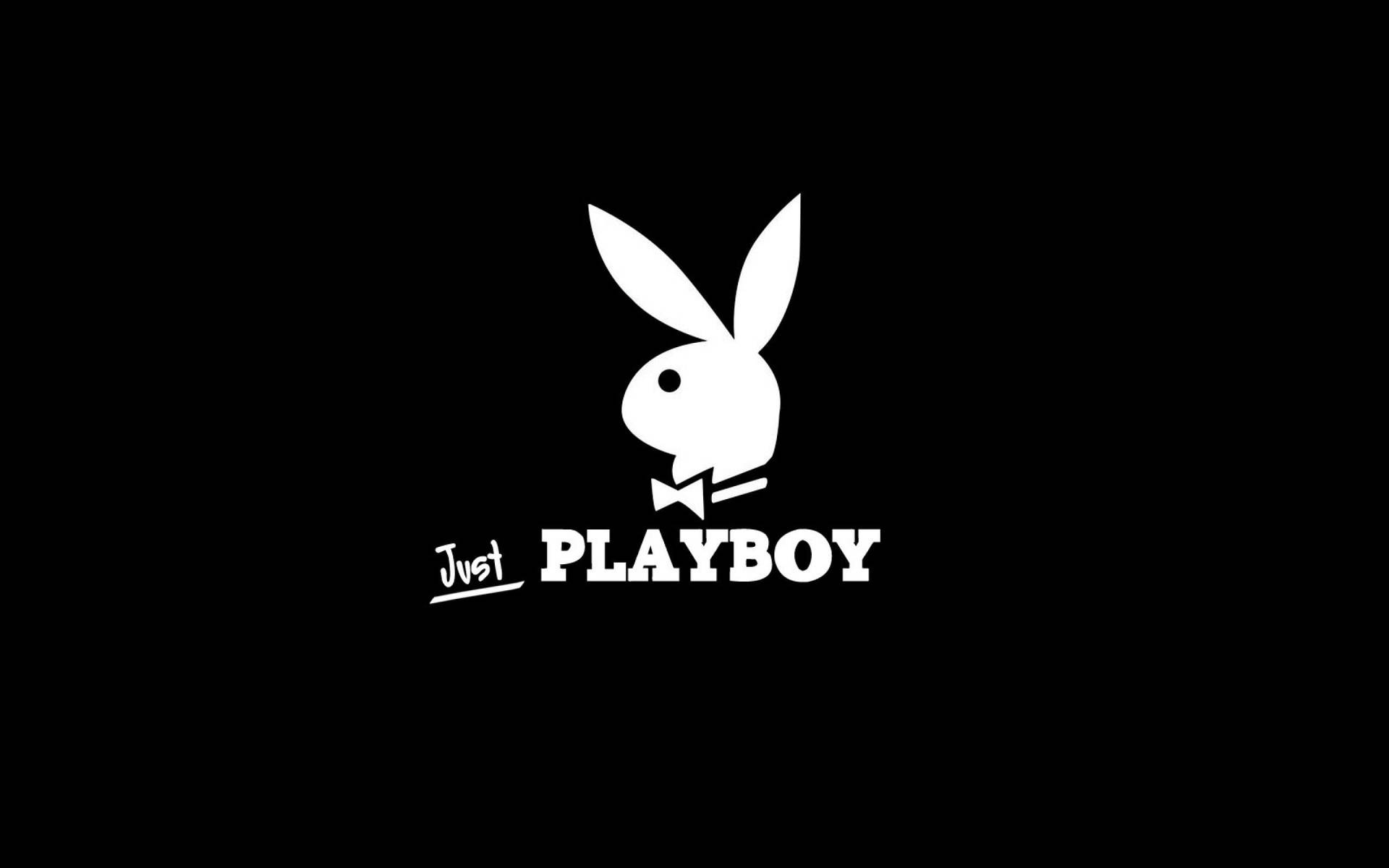White Playboy Logo Background