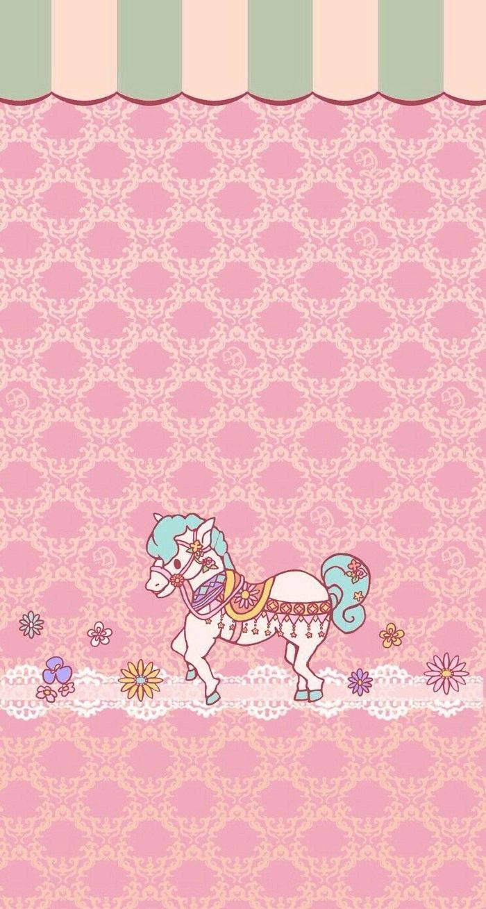 White Pony Pretty Phone Background