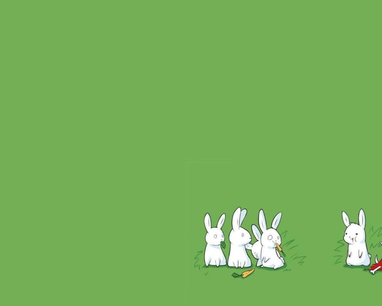 White Rabbits Sage Green Desktop