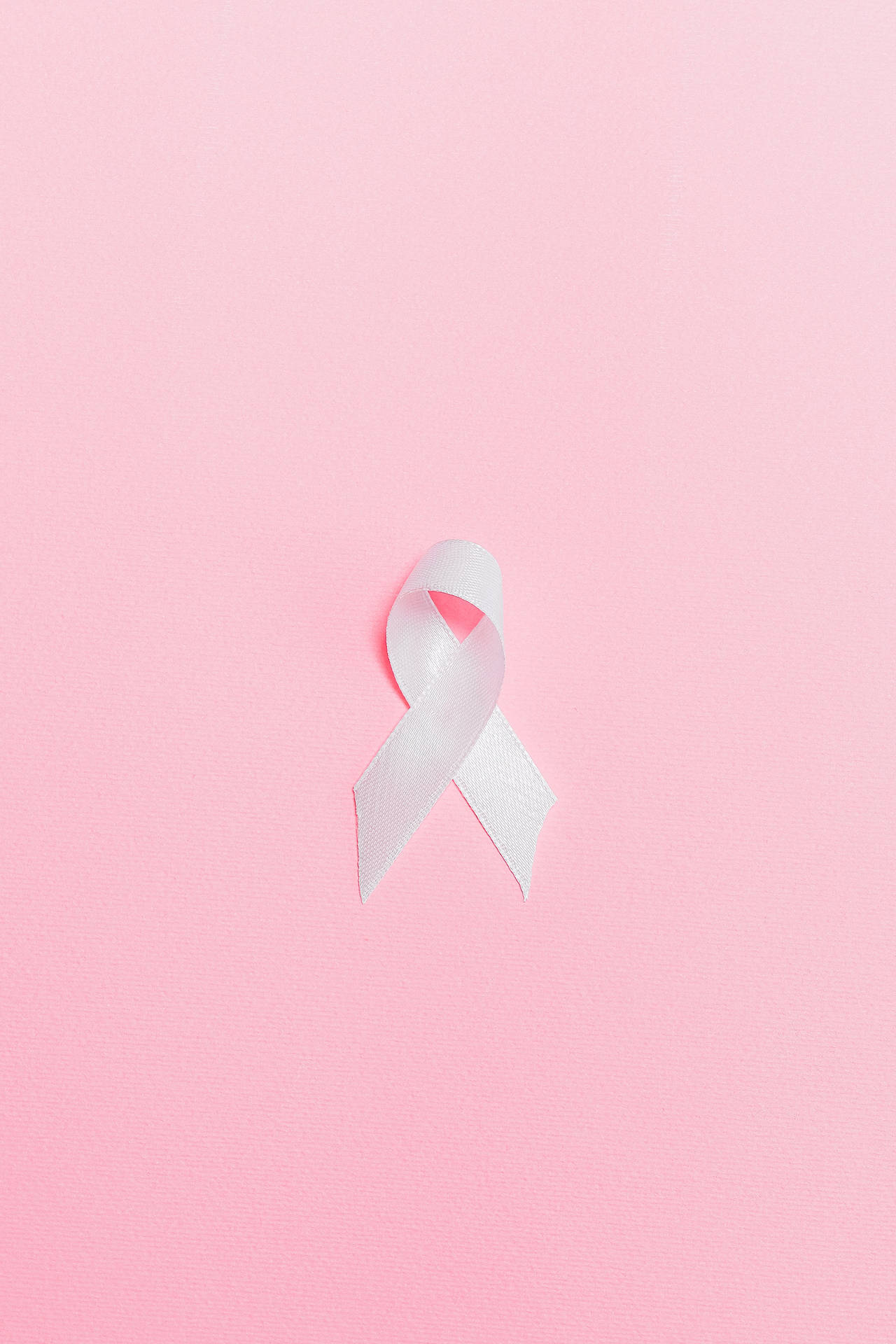White Ribbon On Pink Background Background