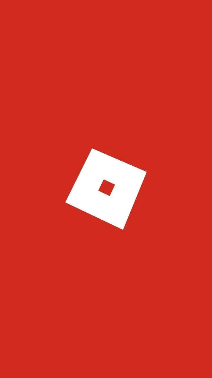 White Roblox Logo On Red Background