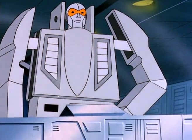 White Robot In Challenge Of The Gobots Background
