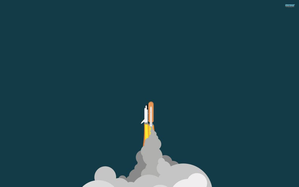 White Rocket Launching Tumblr Desktop Background