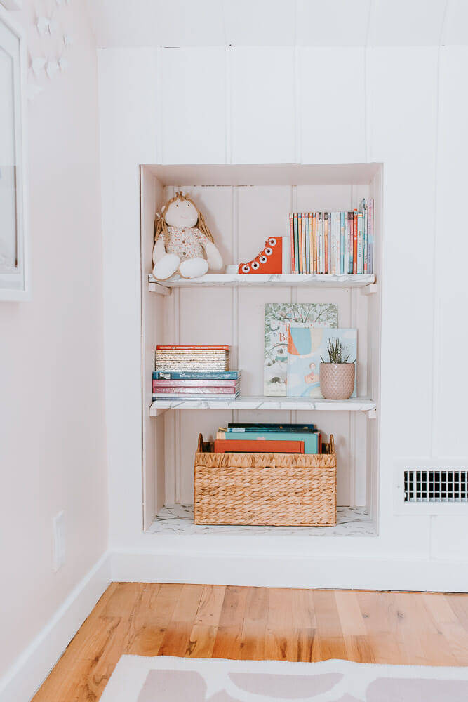 White Room Bookshelf Background