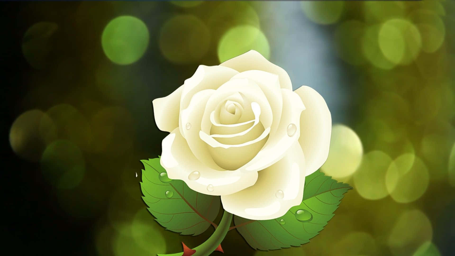 White Rose Flower Graphic
