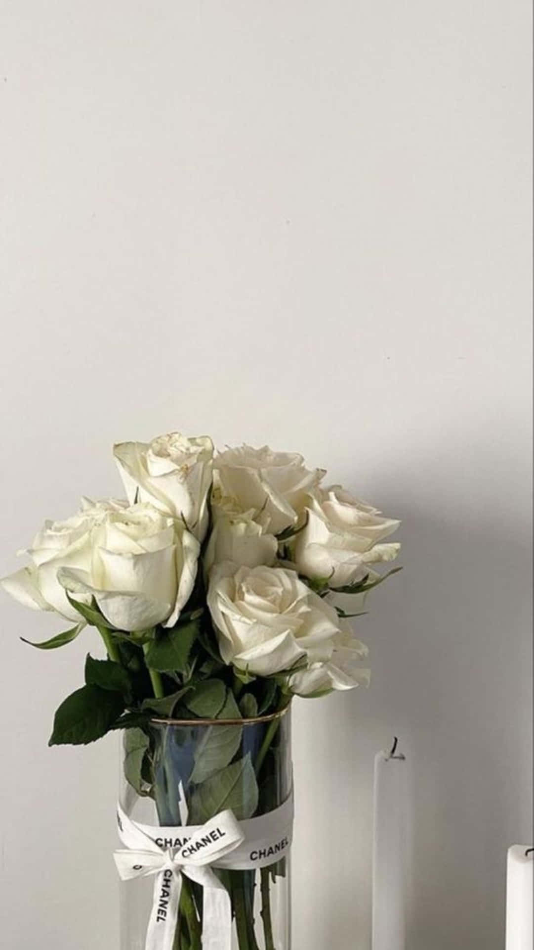 White Roses Aesthetic Chanel Vase