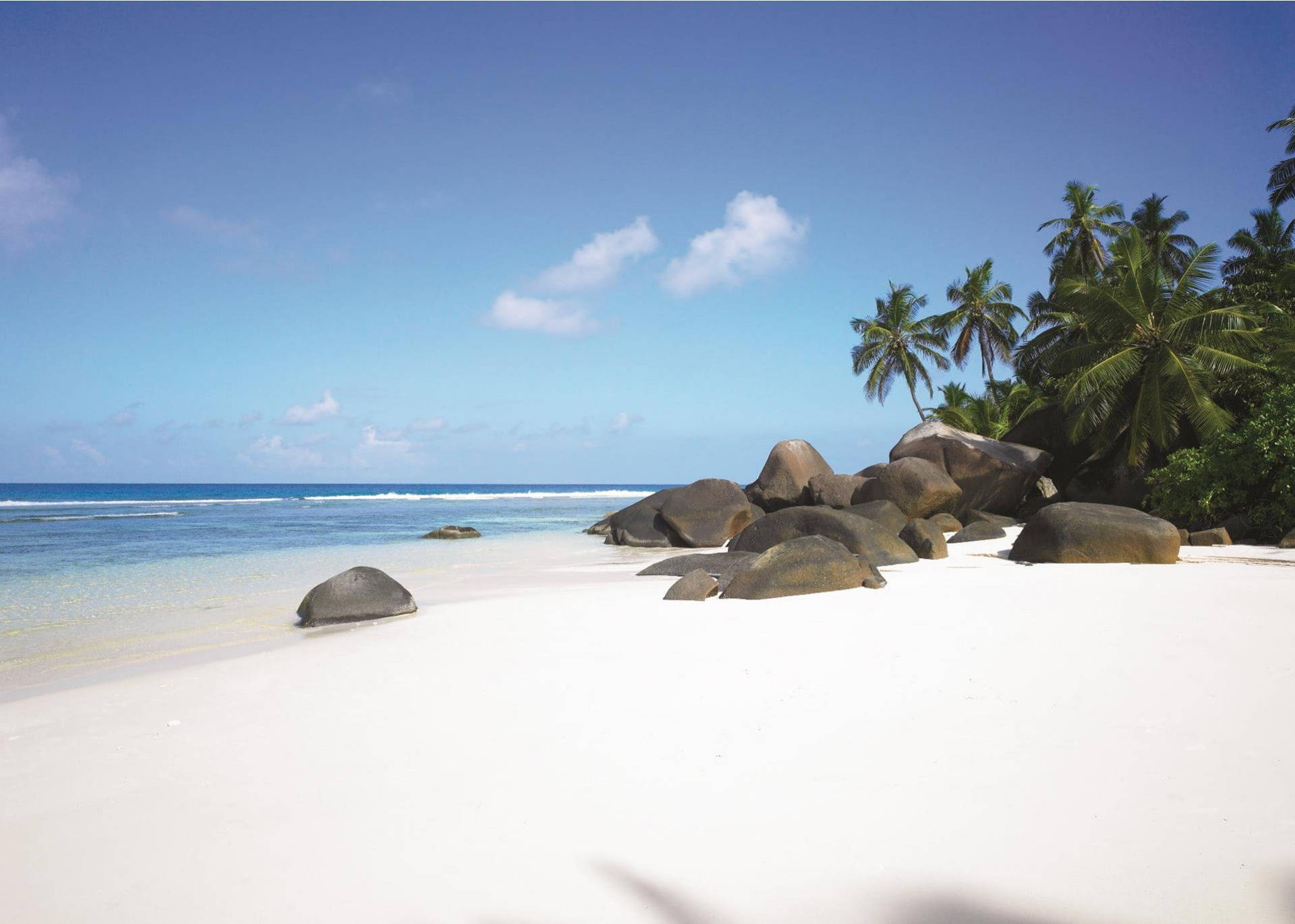 White Sand Beach Seychelles Background