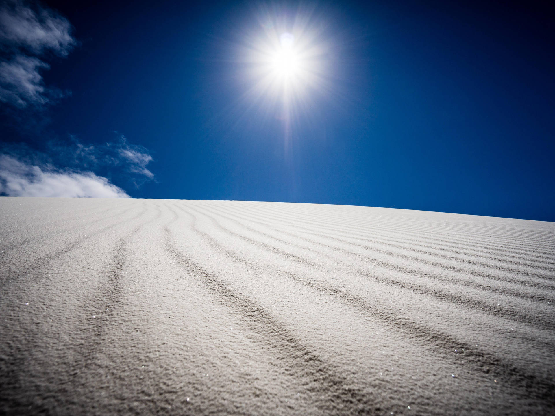 White Sand Desert Sun Background