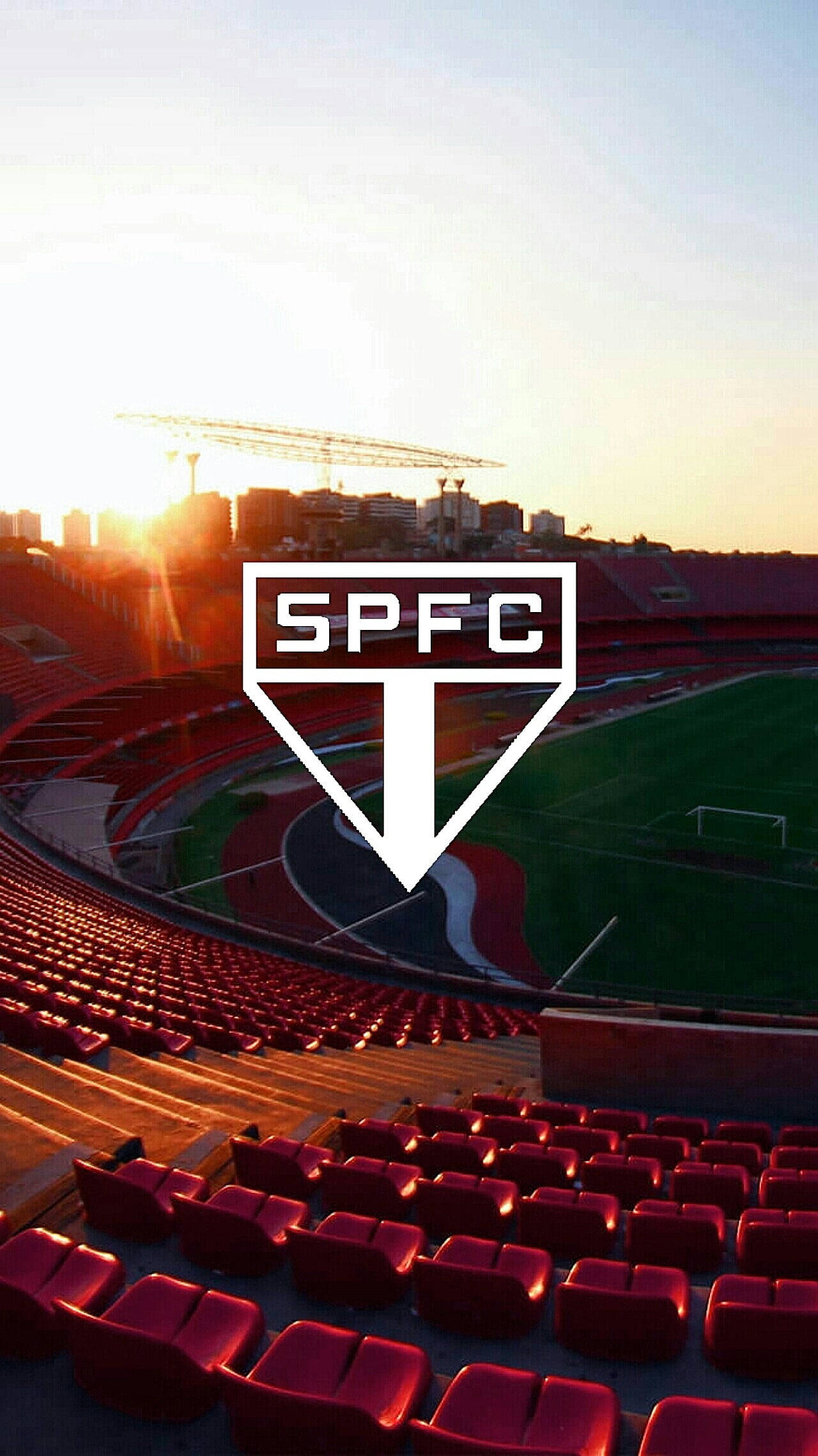 White Sao Paulo Fc Logo Stadium Background