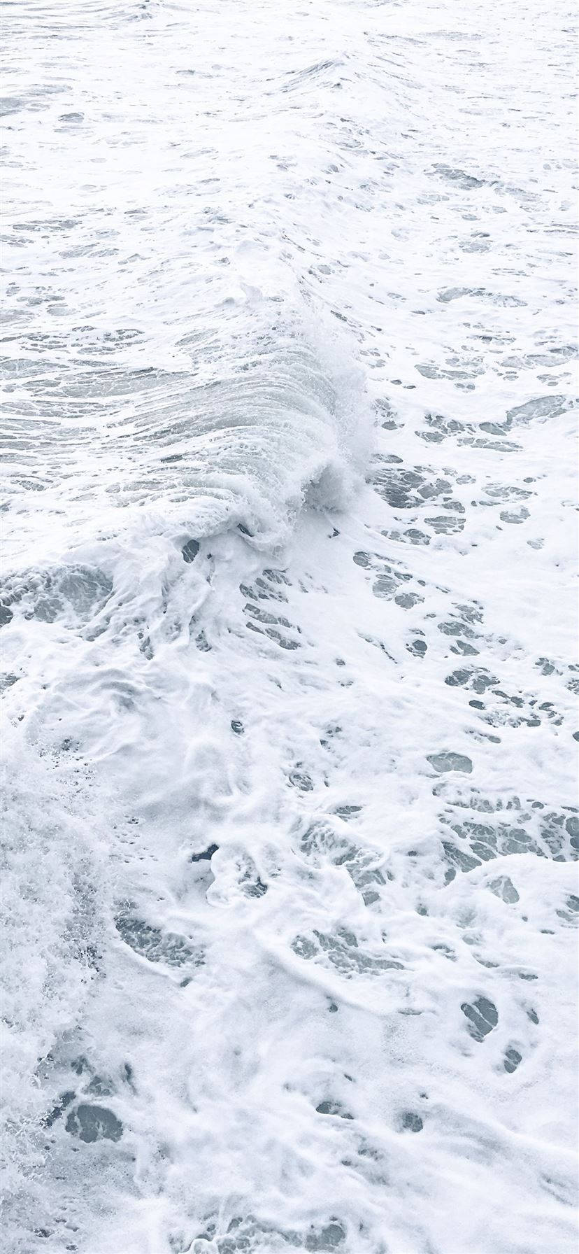 White Sea Wave Foams Iphone Background