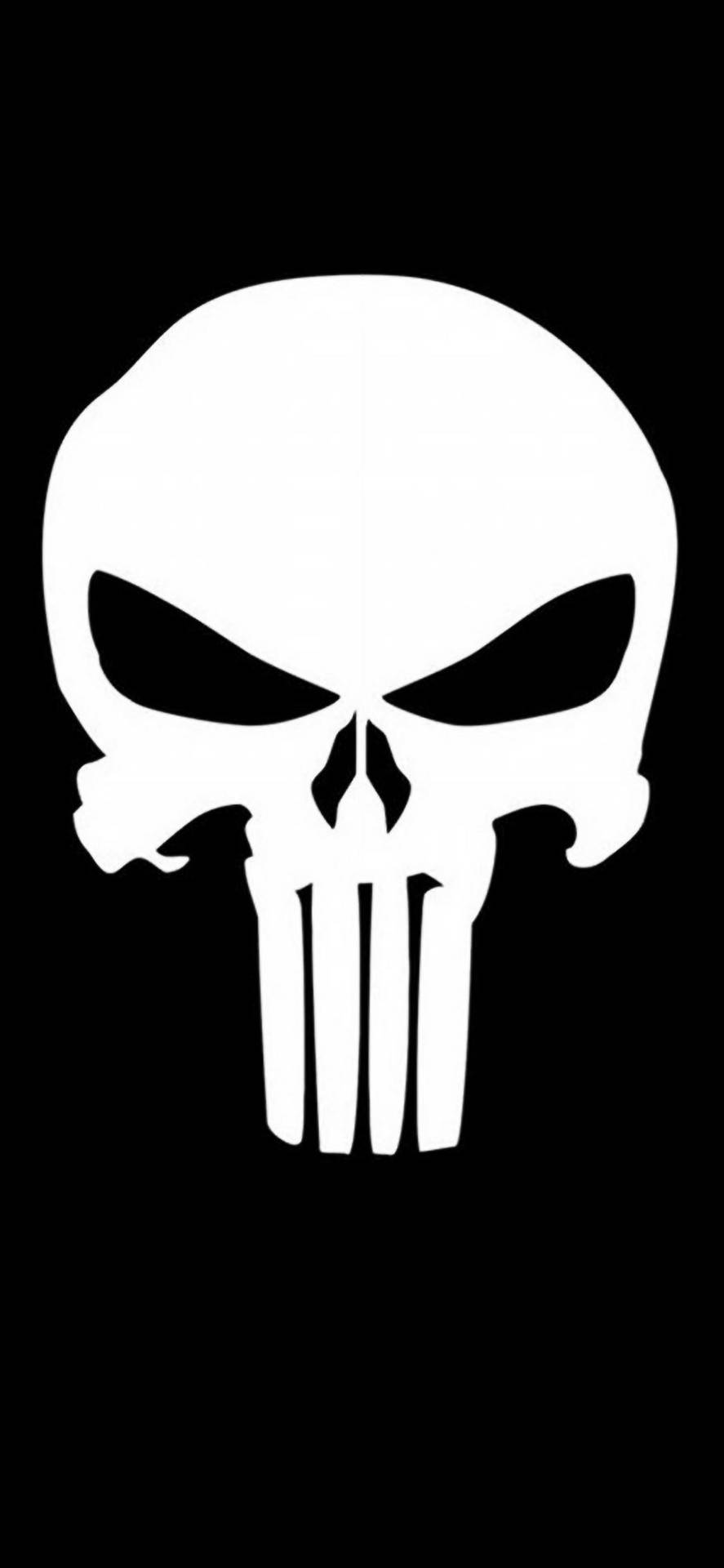 White Skull On Black Apple Iphone Background