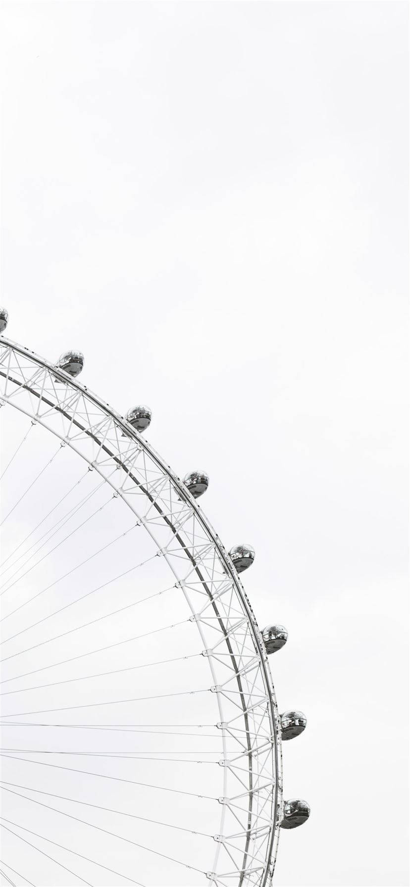 White Sky With Ferris Wheel Iphone Background