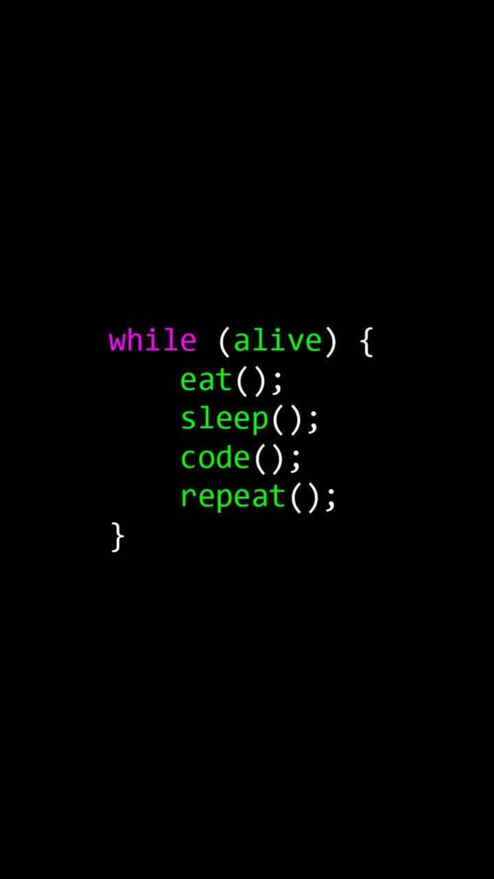 White Sleep Code Repeat Background