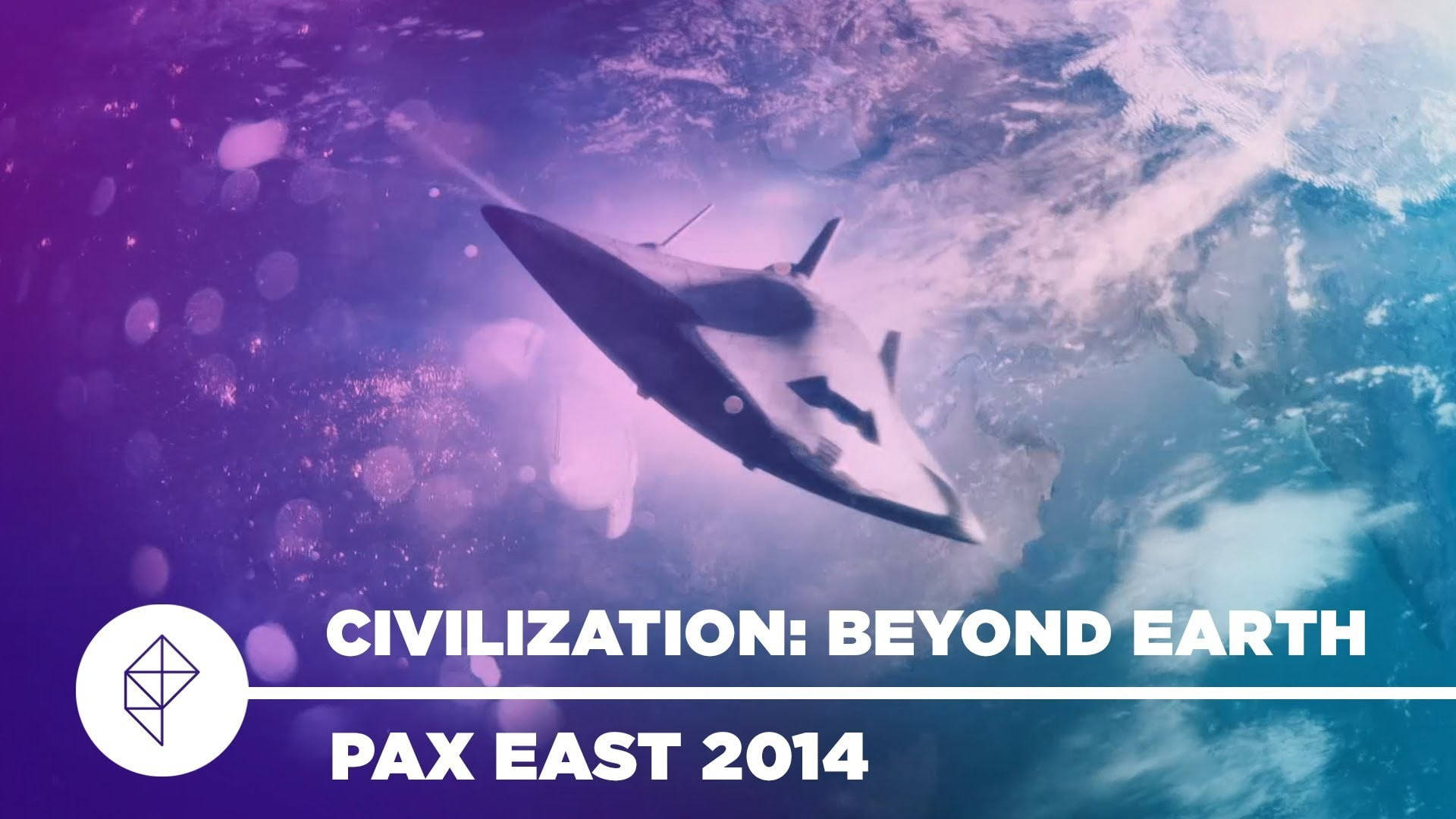 White Spaceship Civilization Beyond Earth Background