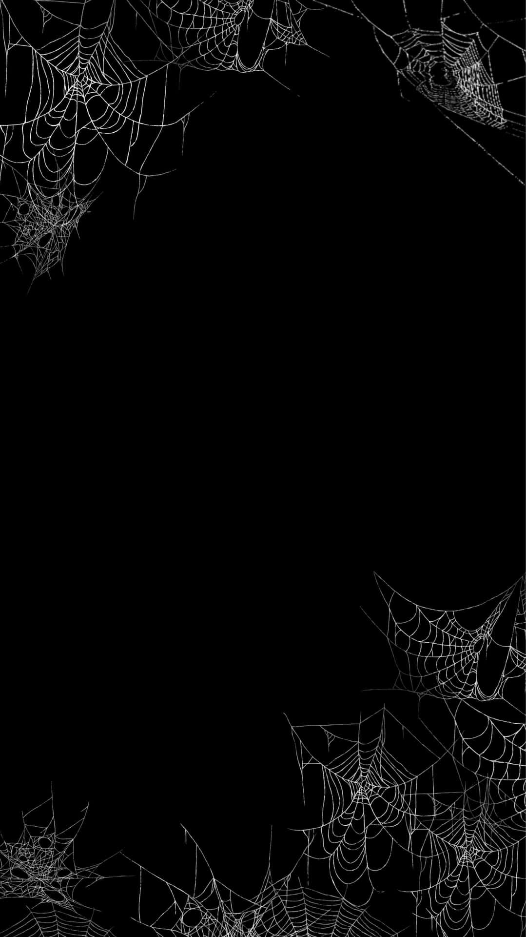 White Spider Webs Gothic Iphone Background