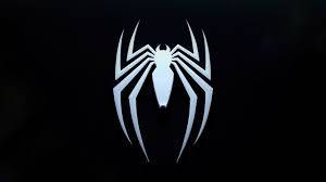 White Spiderman Chest Icon In Solid Black Background