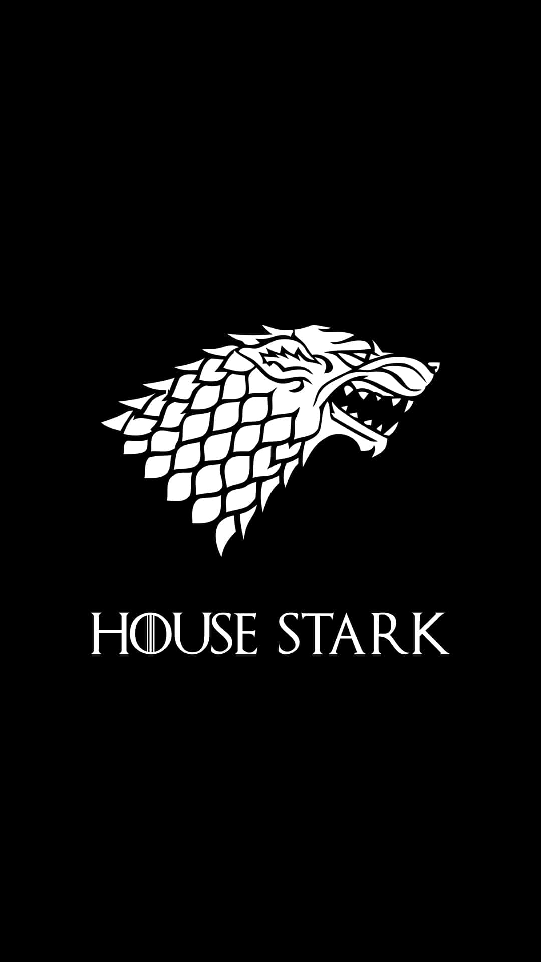 White Stark Logo Phone Background