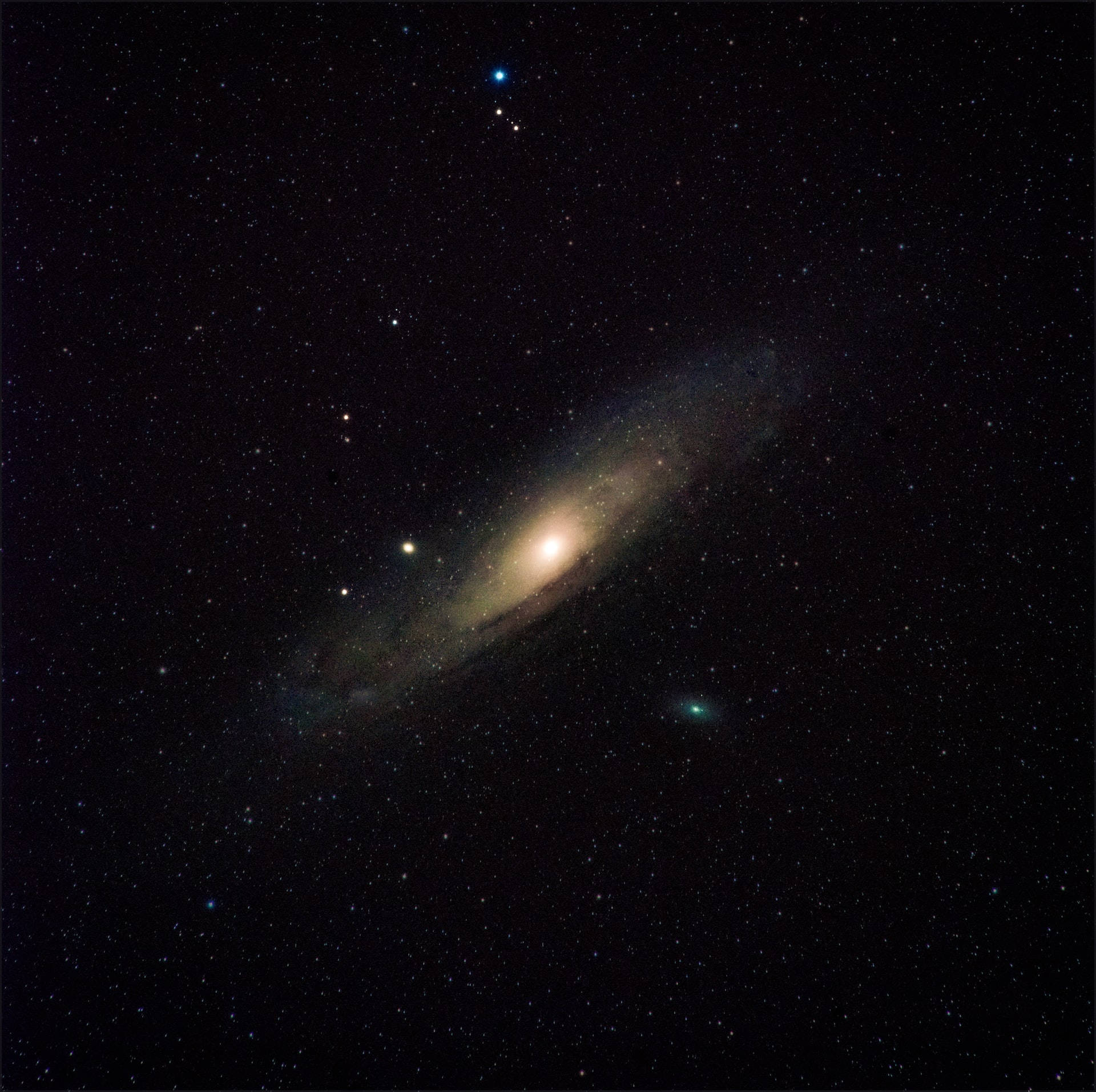 White Stars Andromeda Galaxy