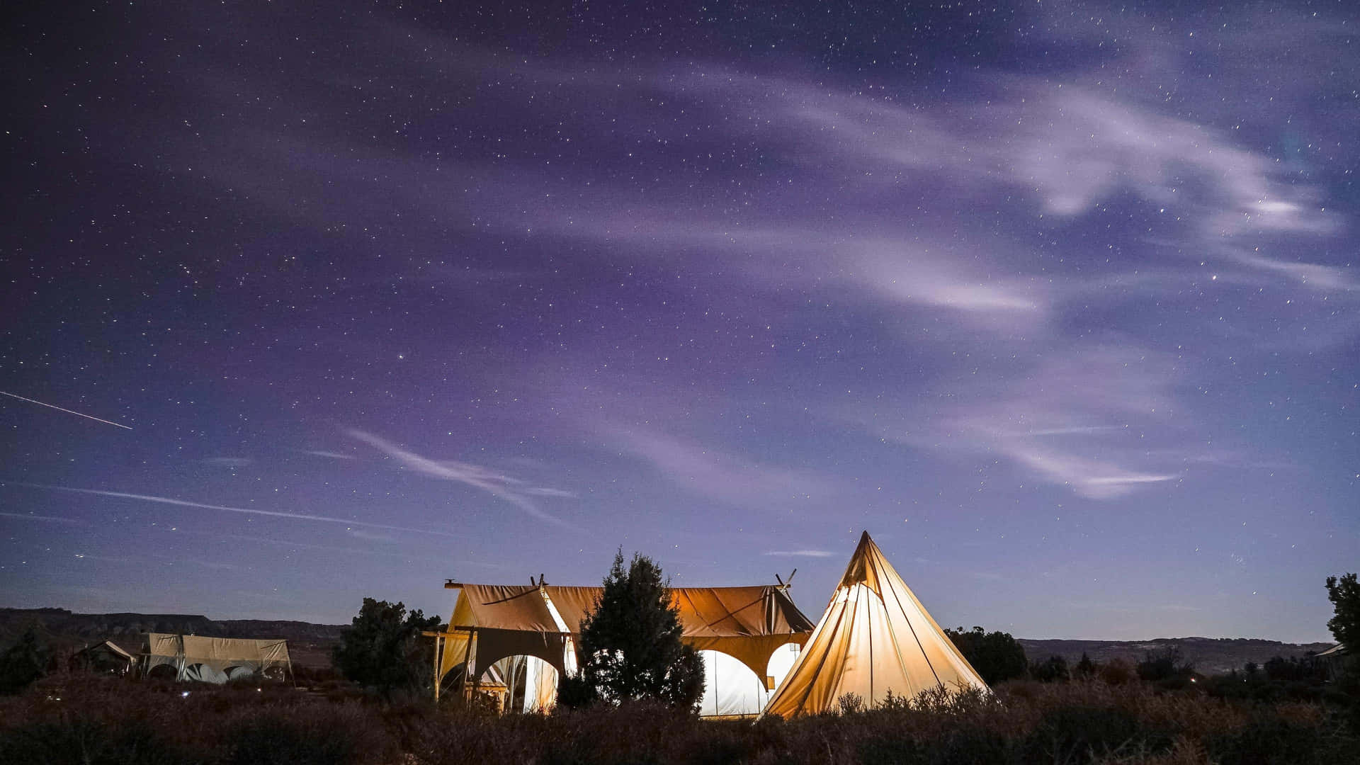 White Tents Camping Desktop