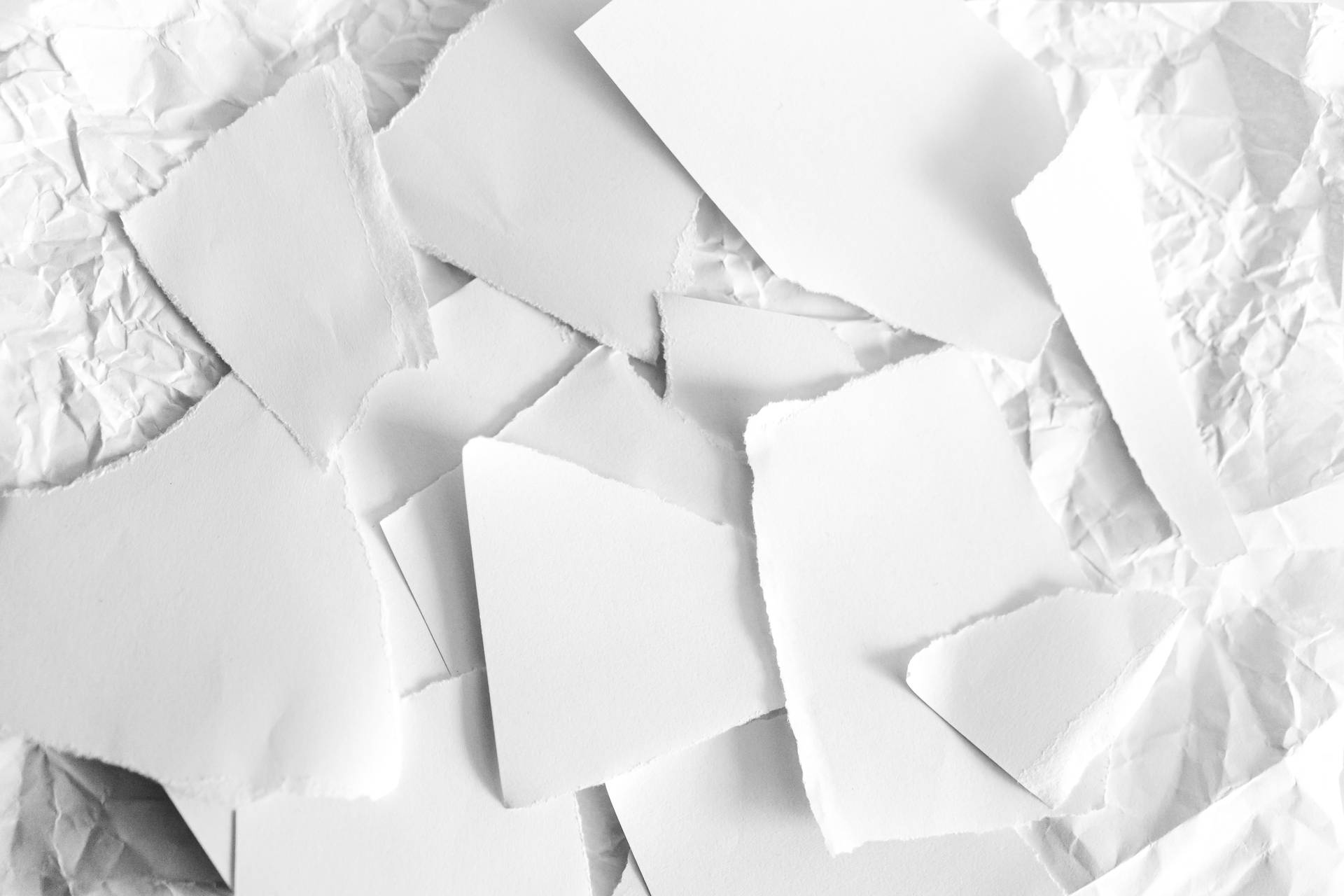 White Texture Of Torn Papers Background