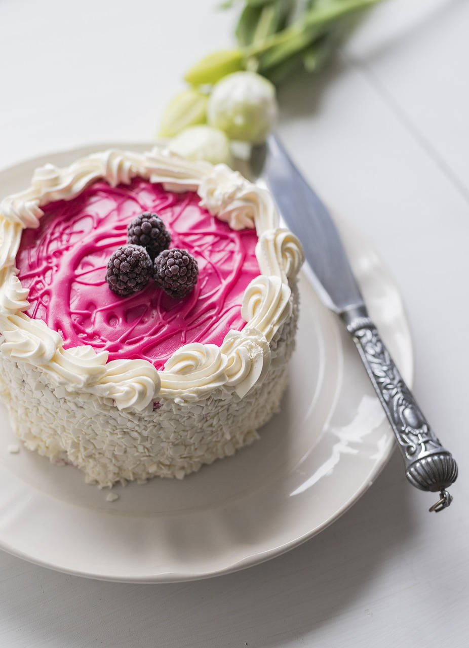 White Textured Cake Happy Birthday Flower