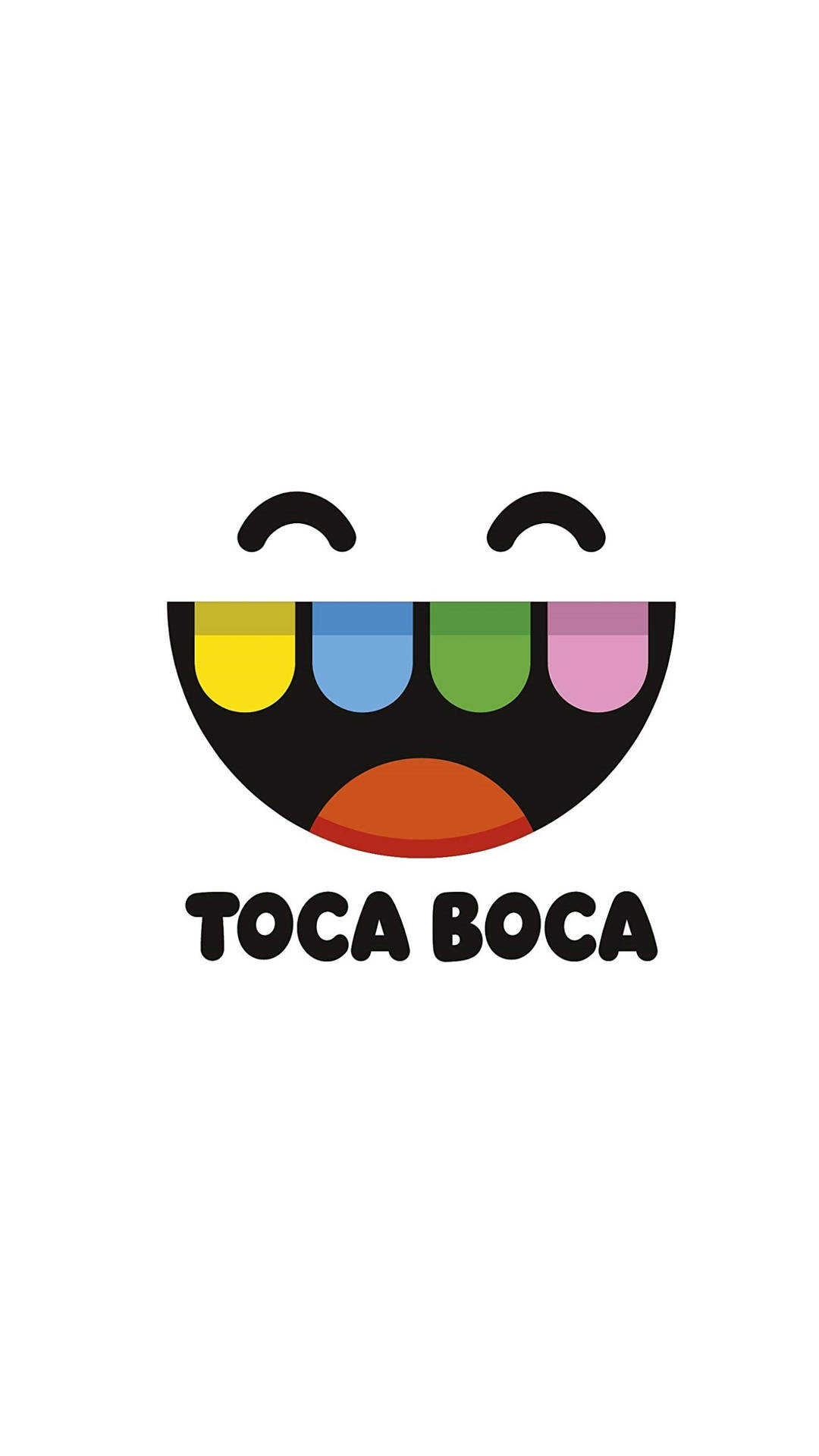 White Toca Boca Logo Background