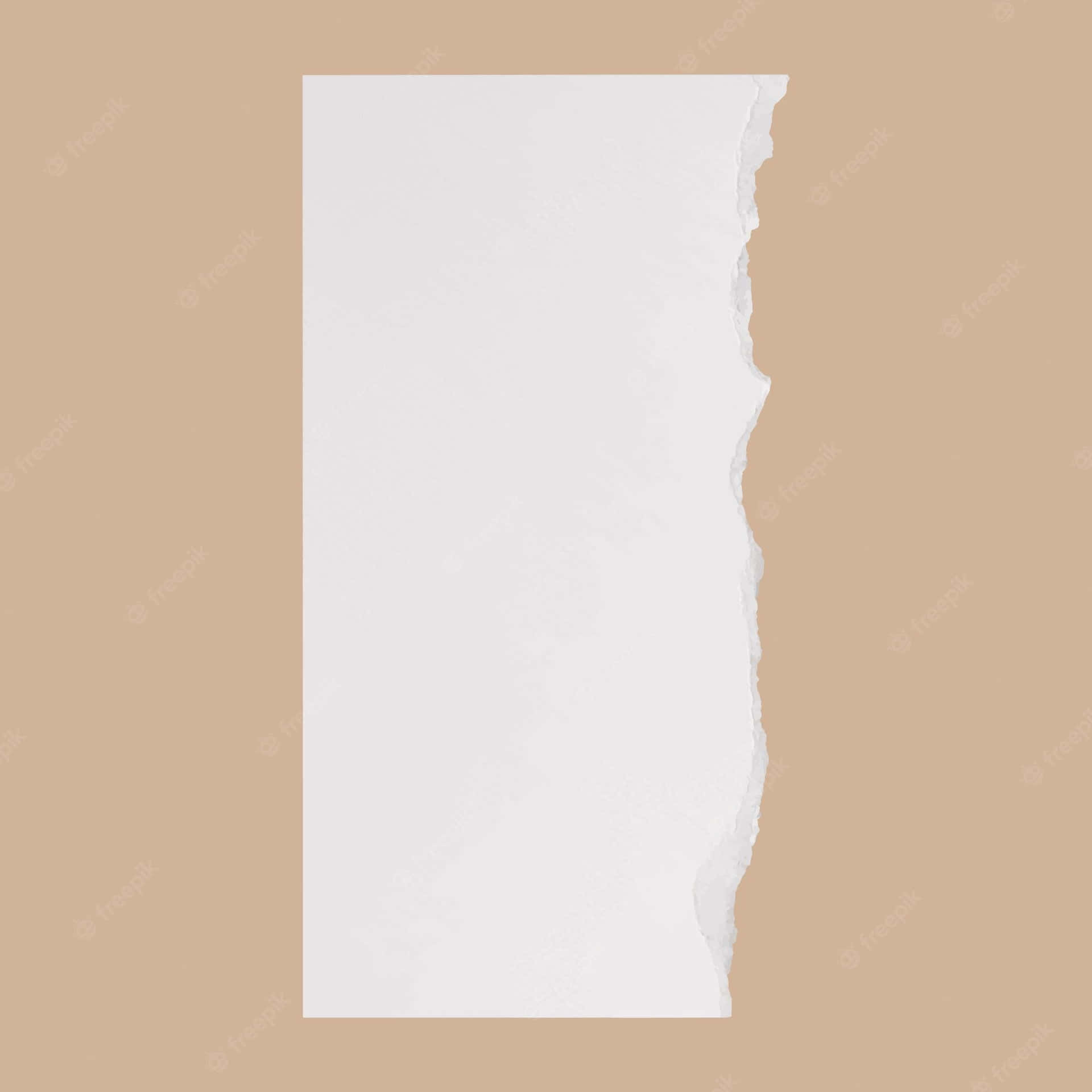 White Torn Paper On Peach Background