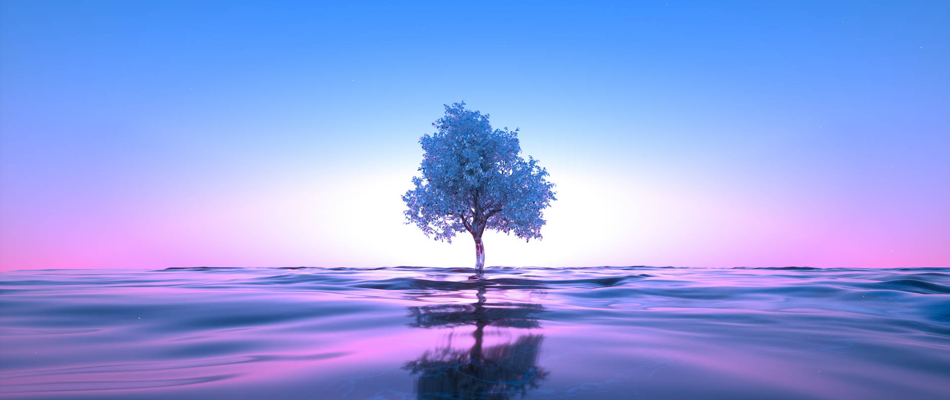 White Tree In A Dream Background