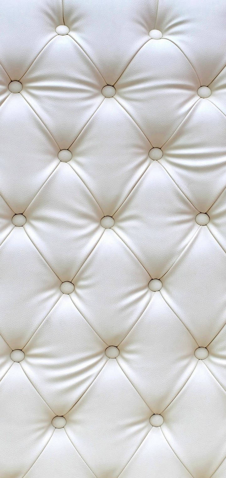 White Tufted Leather Iphone Background