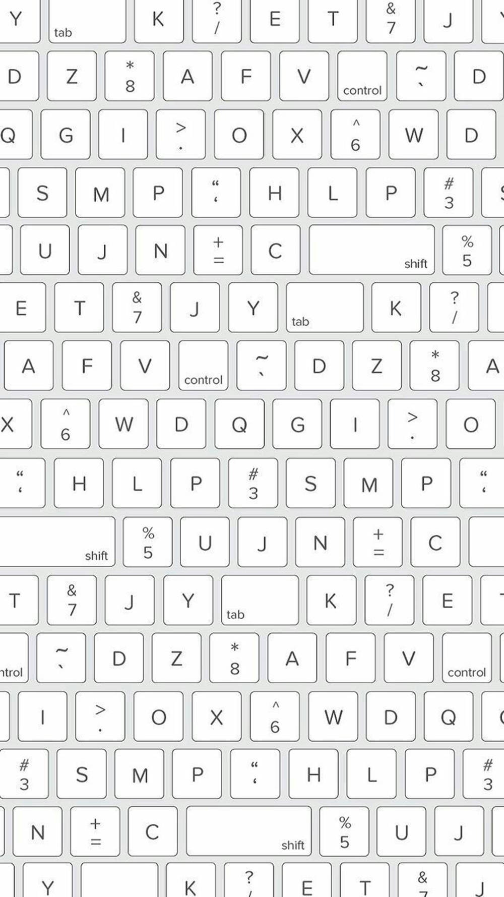 White Vertical Keyboard Aesthetic Background