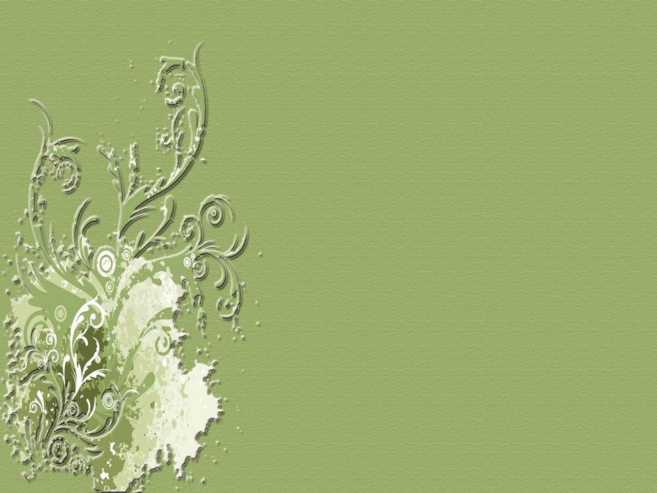 White Vines Sage Green Desktop Background