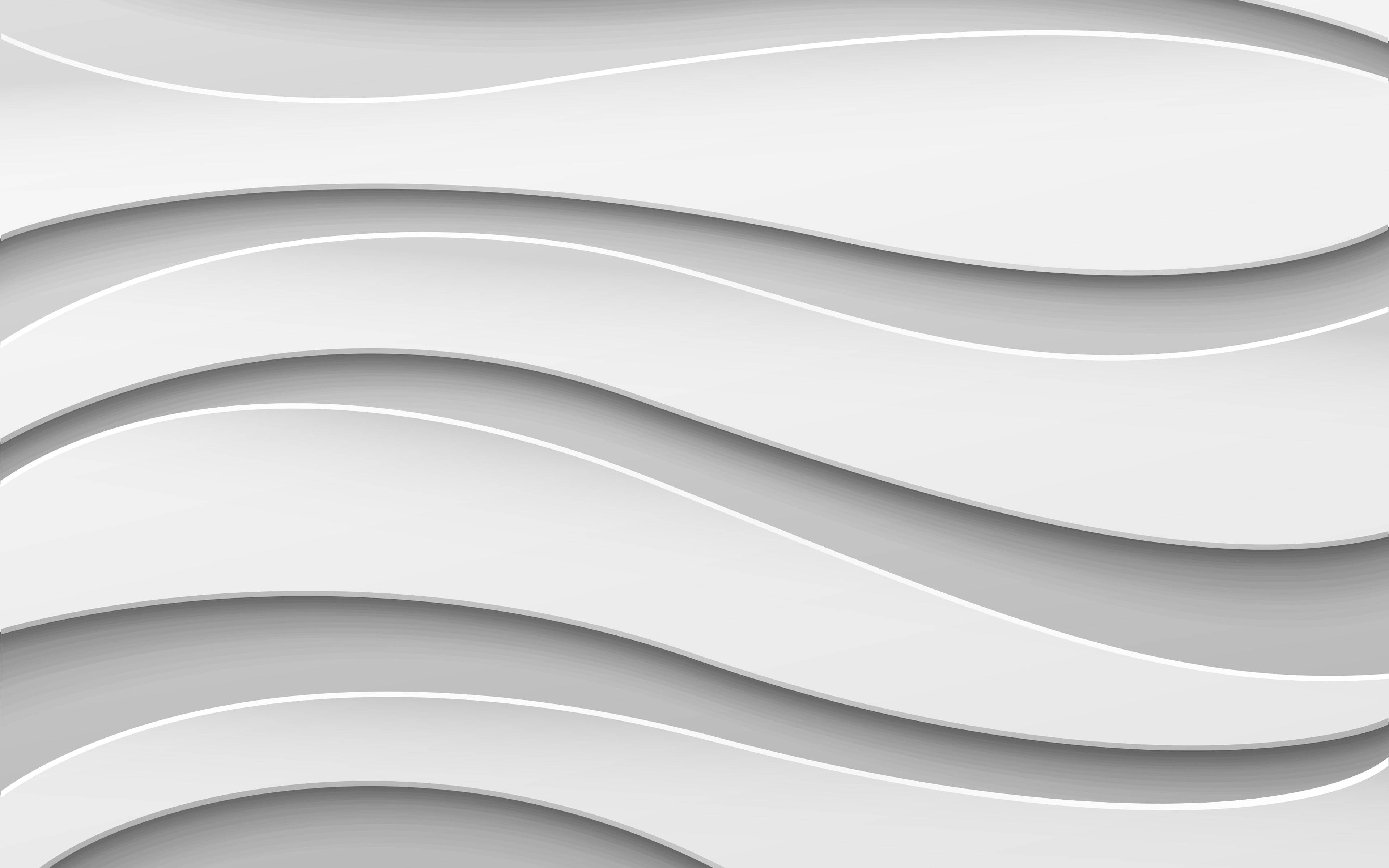 White Wavy Lines 3d Android Phone Background