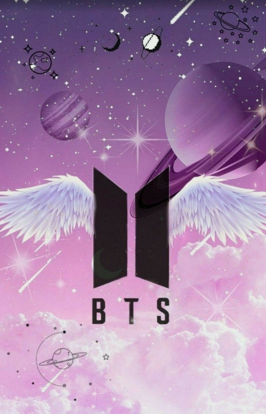 White Wings Bts Army Girl Background