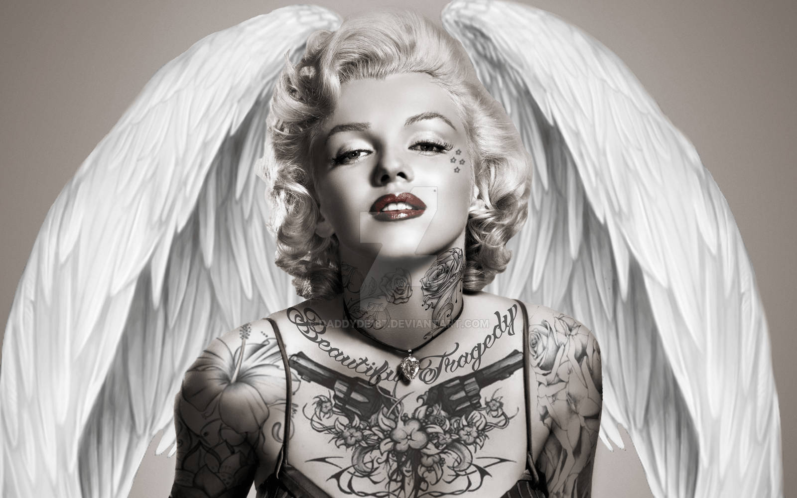 White Wings Marilyn Monroe Background