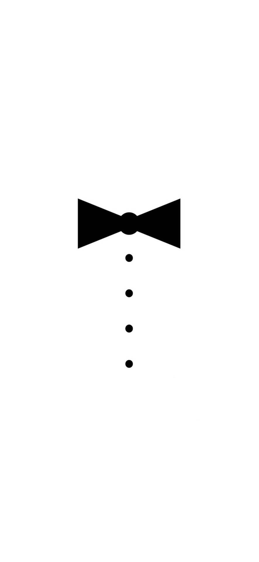 White With Black Bow Tie Iphone Background