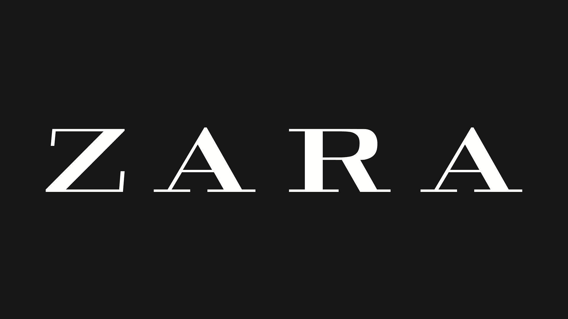 White Zara Logo In Black Background