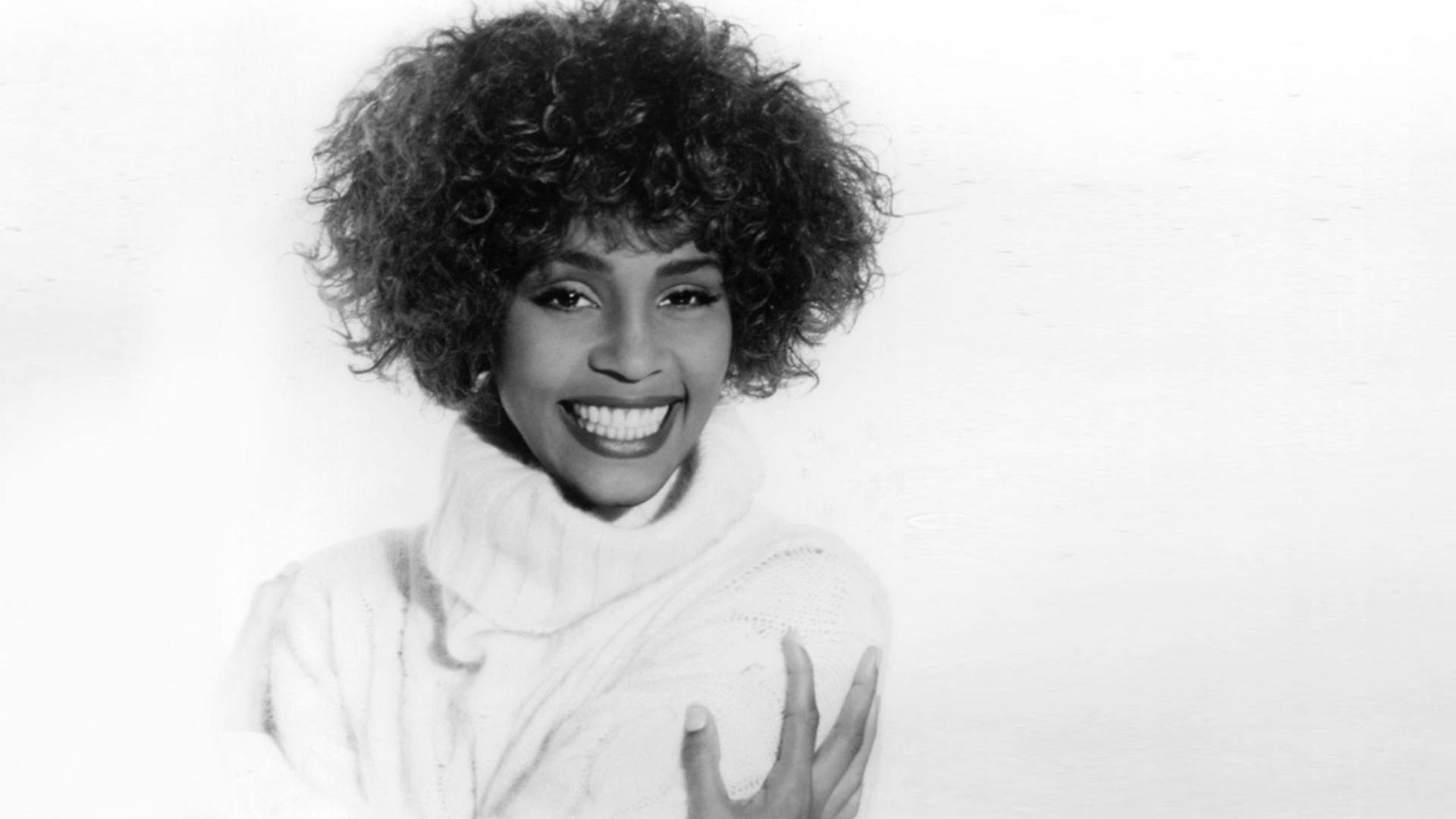Whitney Houston In White Background