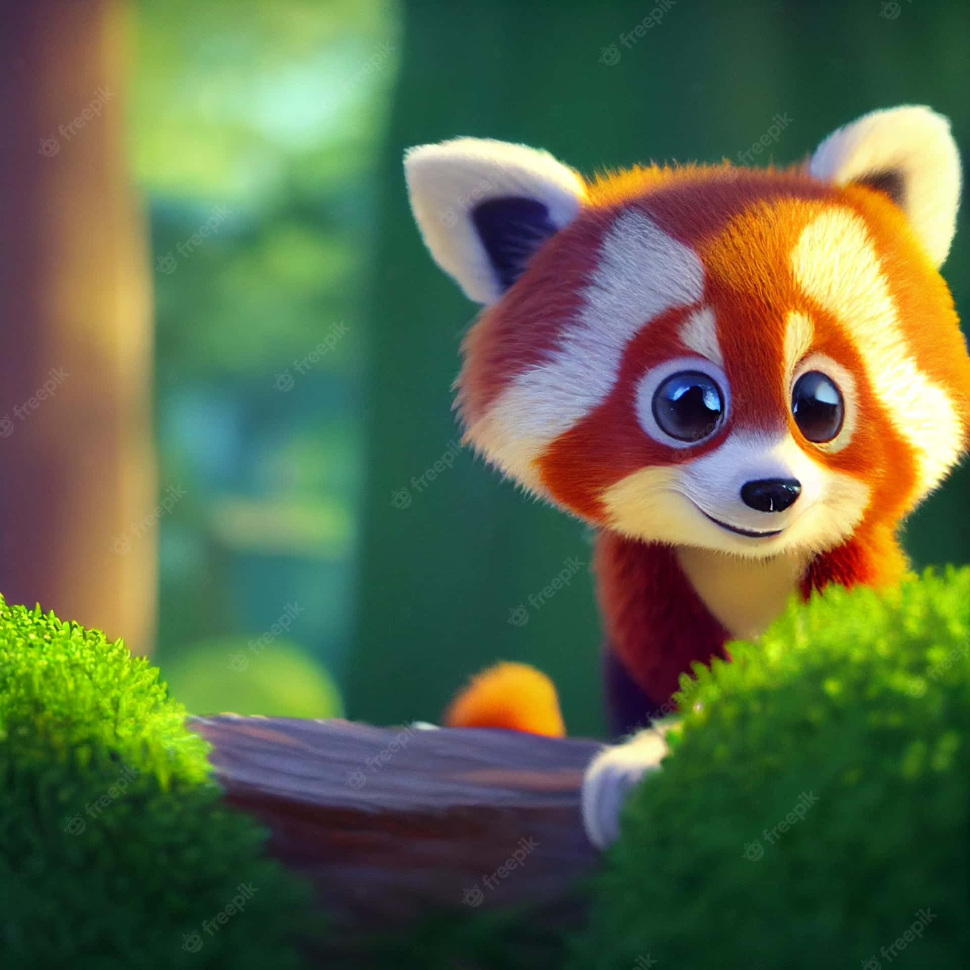 Who Could Not Love This Adorable Red Panda? Background