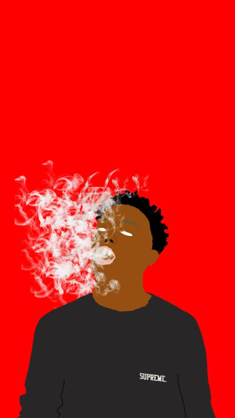 Whole Lotta Red Digital Art Background