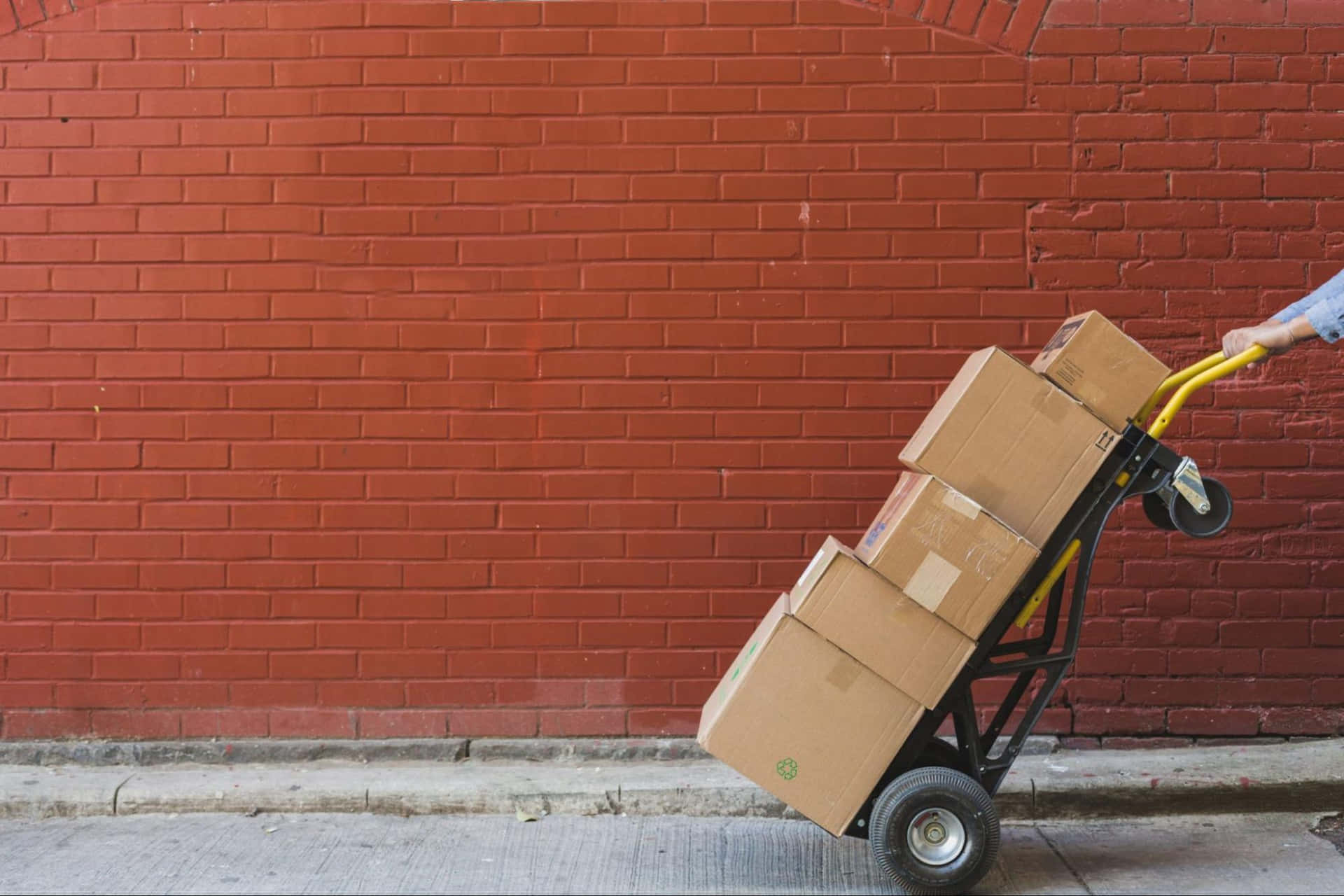 Wholesale Products On A Utility Dolly Background