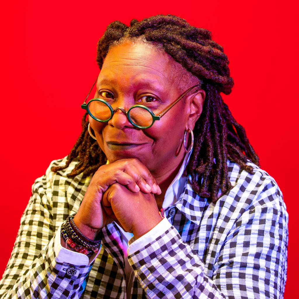 Whoopi Goldberg Red Background