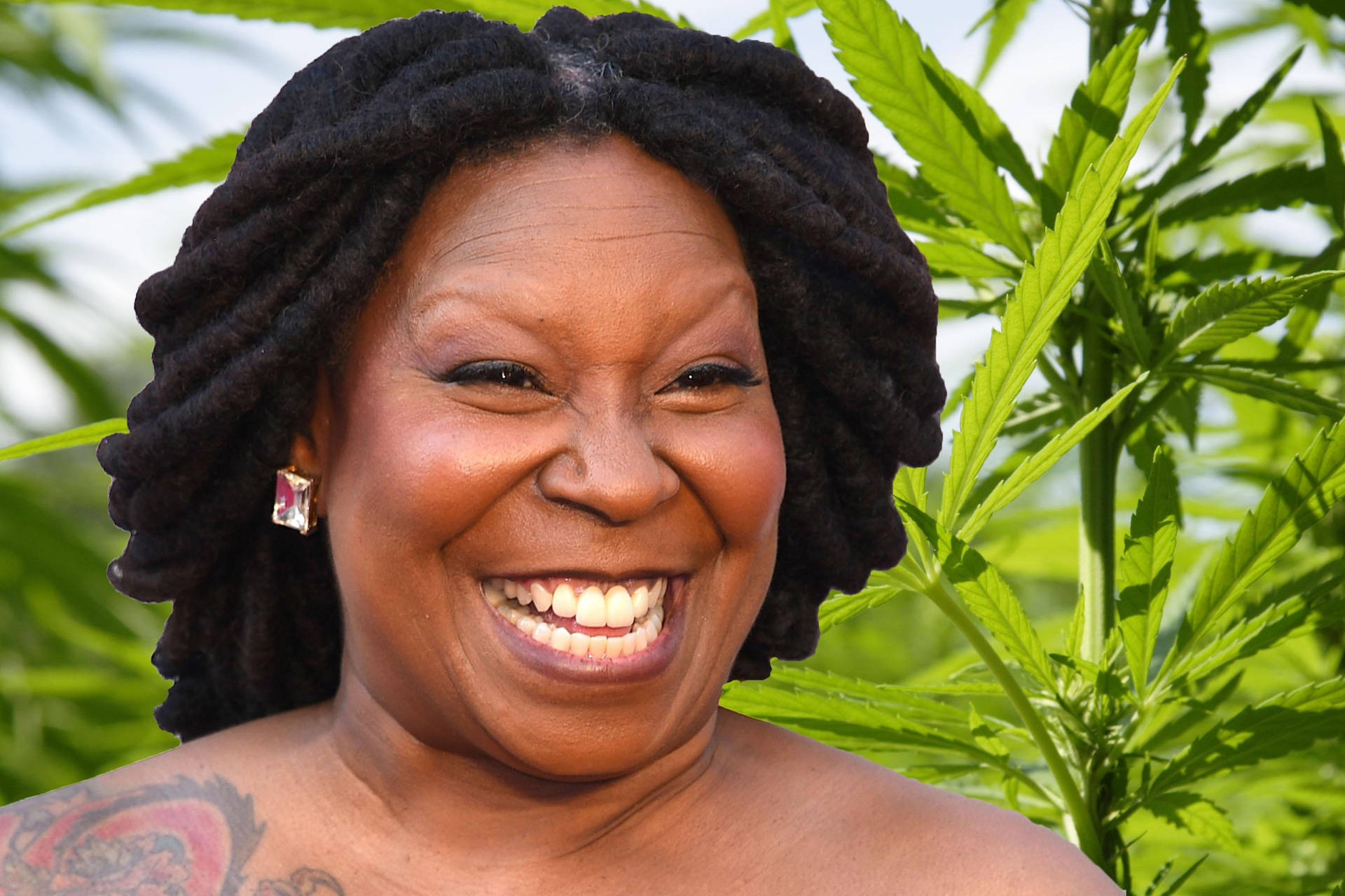 Whoopi Goldberg Shoulder Tattoo