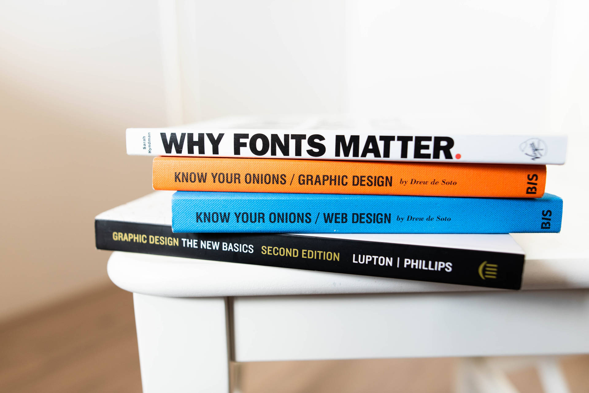 Why Fonts Matter Book Stack Background