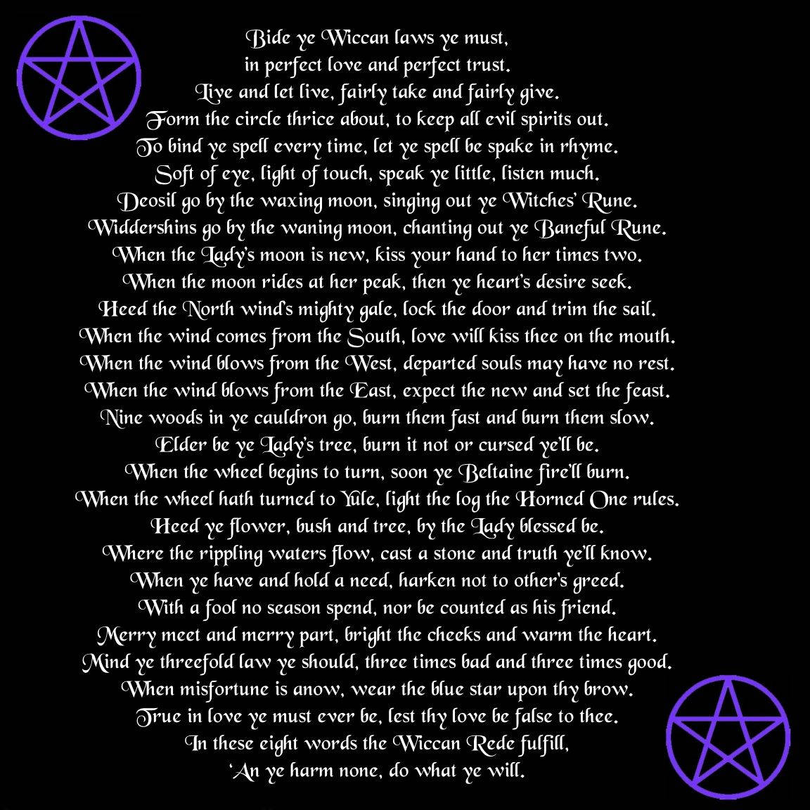 Wiccan Daily Prayer Background