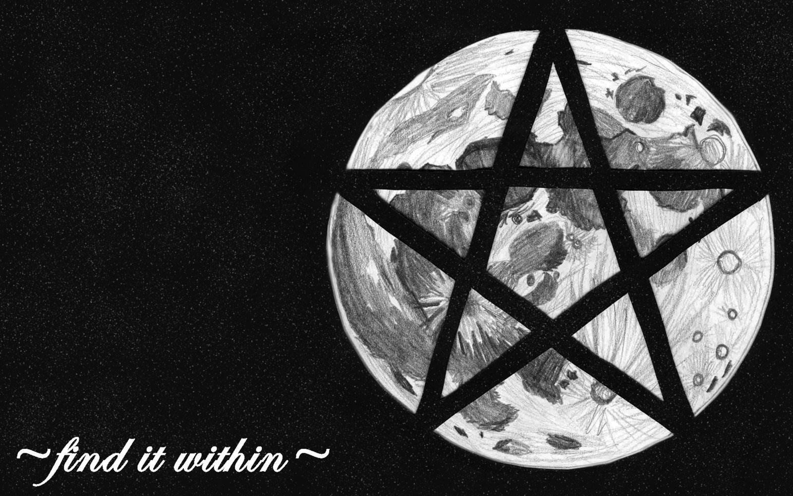 Wiccan Full Moon Art Background