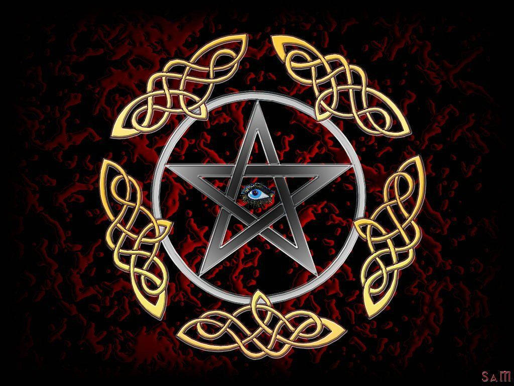 Wiccan Illuminati Symbol Background
